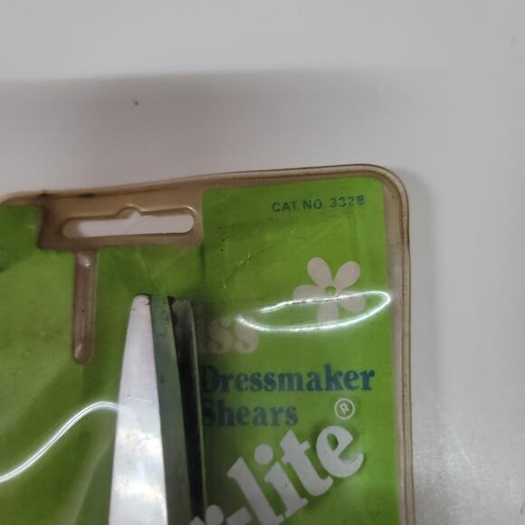 WISSPER-LITE 8"dresser maker shears scissors pINKING CROSS CUT METAL VINTAGE - Picture 3 of 5